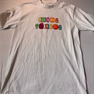 Chico's White Tee with Vibrant Graphic